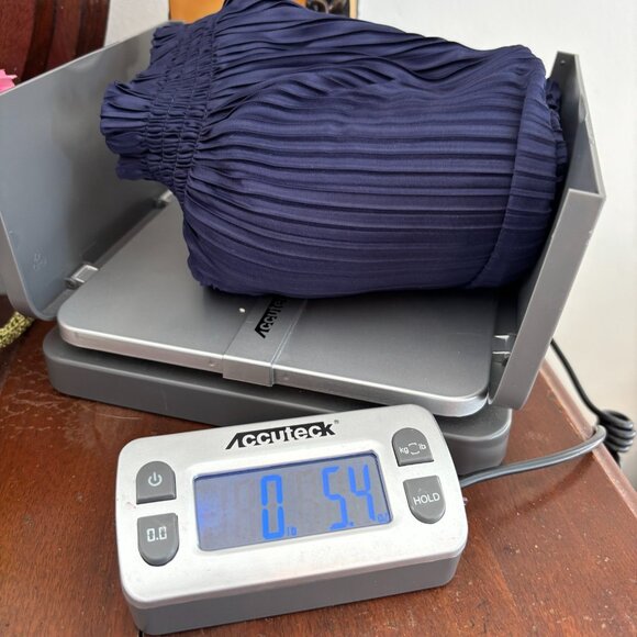 Banana Republic Womens Top Size XS Blue Satin Pleated Off Shoulder Elegant 18780 - Picture 8 of 8